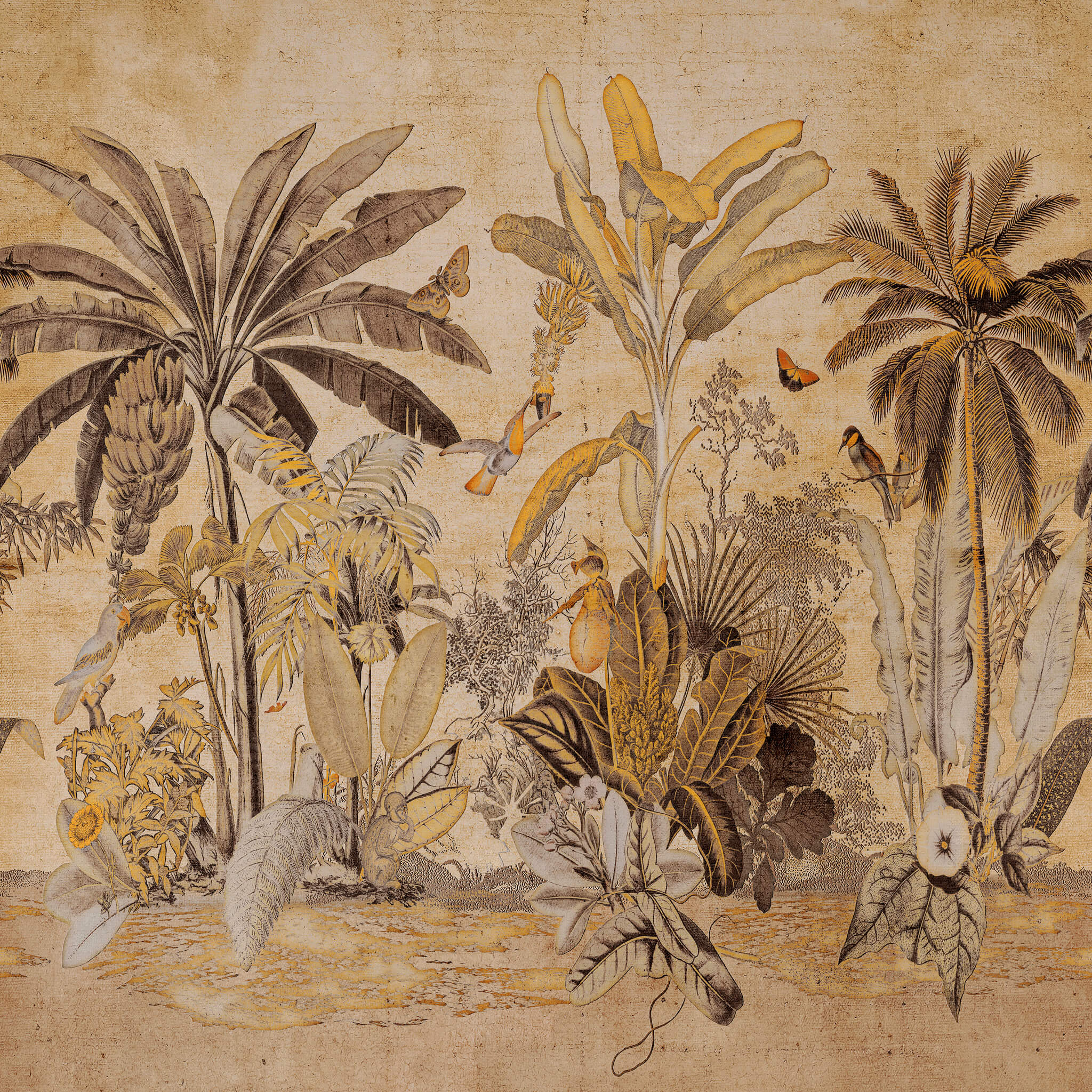 Arte 'Milk & Honey' Panoramic Wallpaper 97631 - Gold Storm