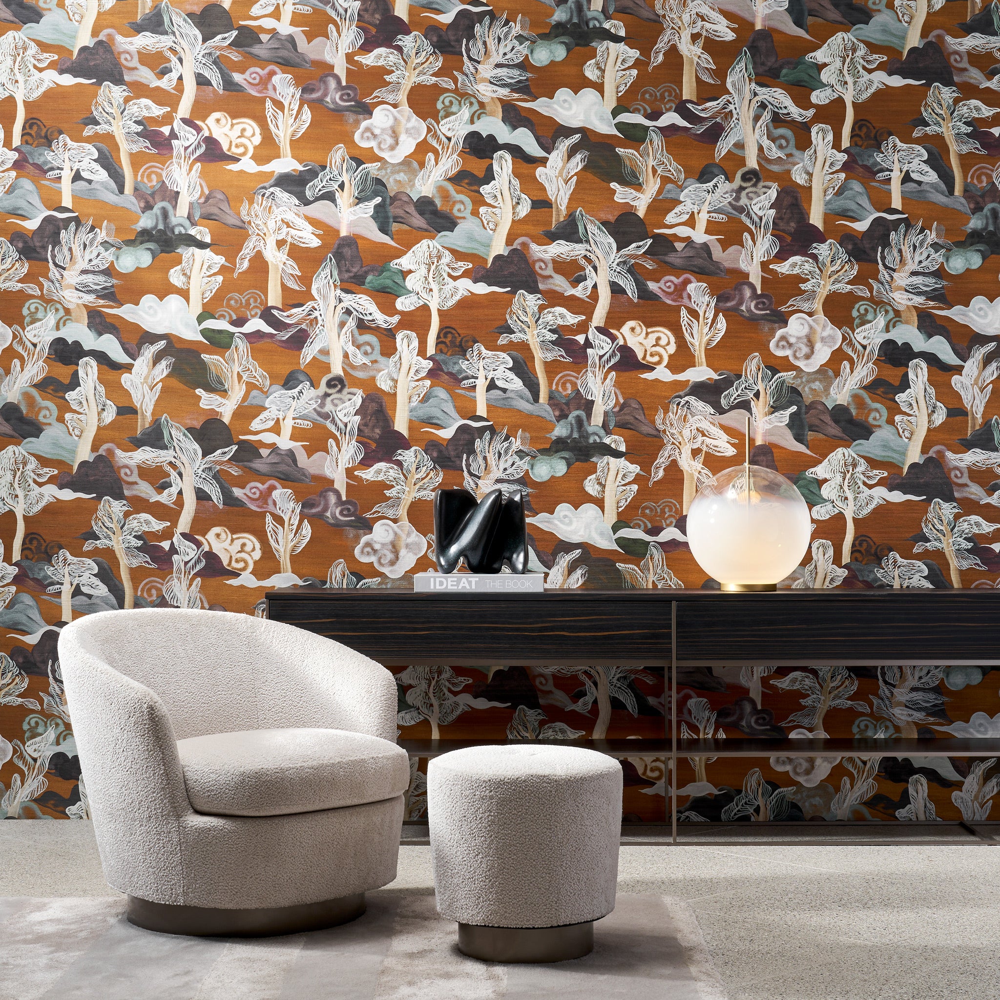 Arte 'Saranda' Wallpaper 11541 - Amber Woods Room Scene