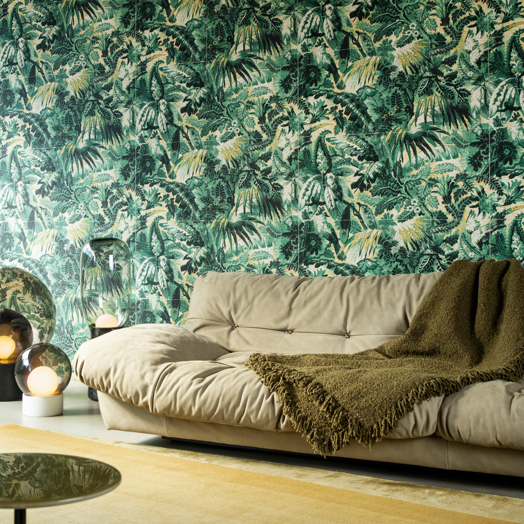 Arte 'Tropicali' Wallpaper 33000 - Lemony Green Roomset
