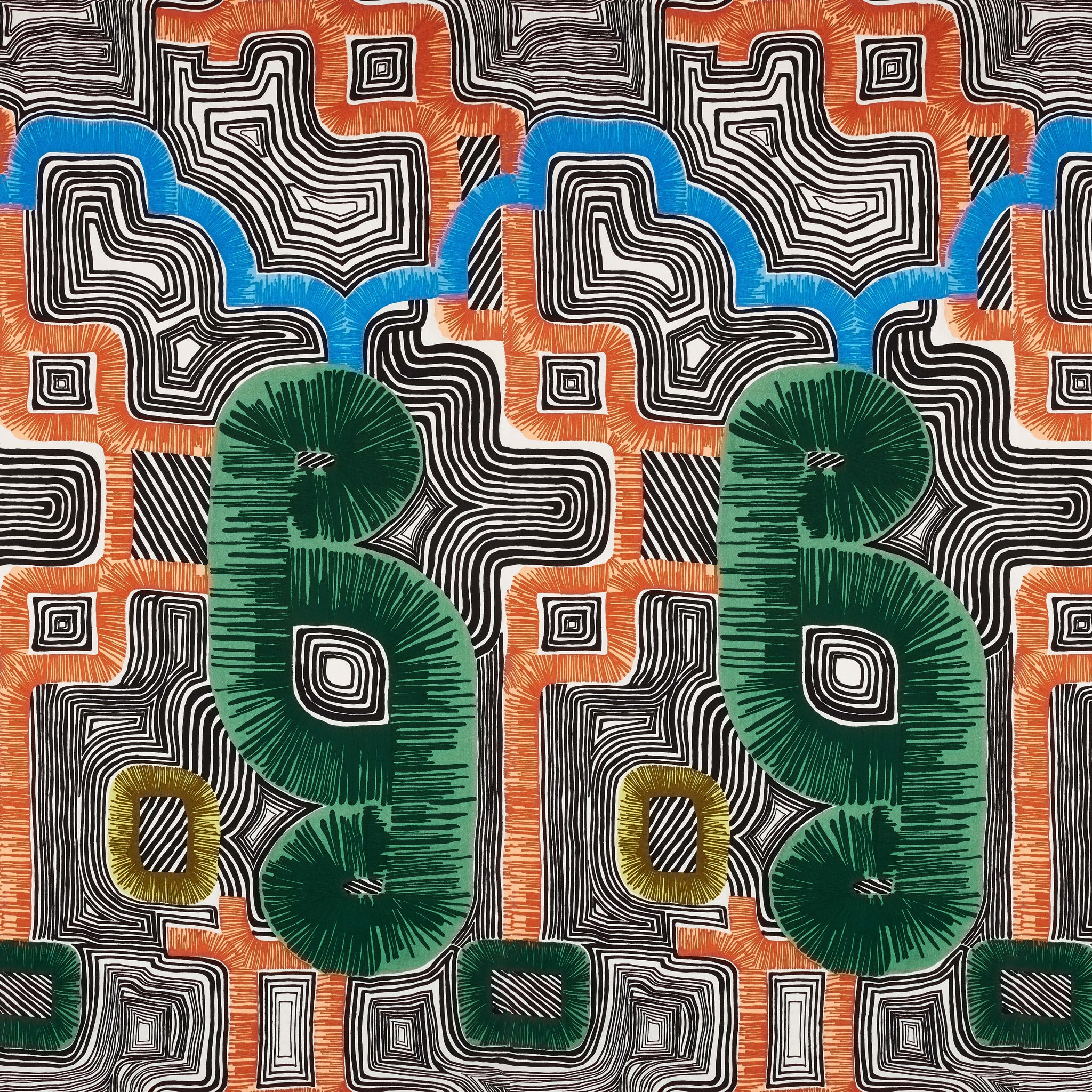 Christian Lacroix 'En Allant Aux Baux' Fabric Cypres (FCL7083/01)