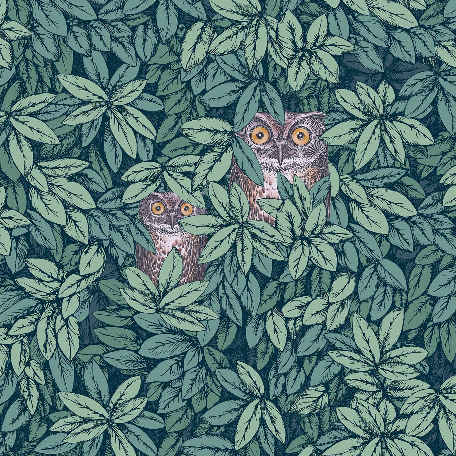 Cole & Son x Fornasetti 'Foglie e Civette' Wallpaper