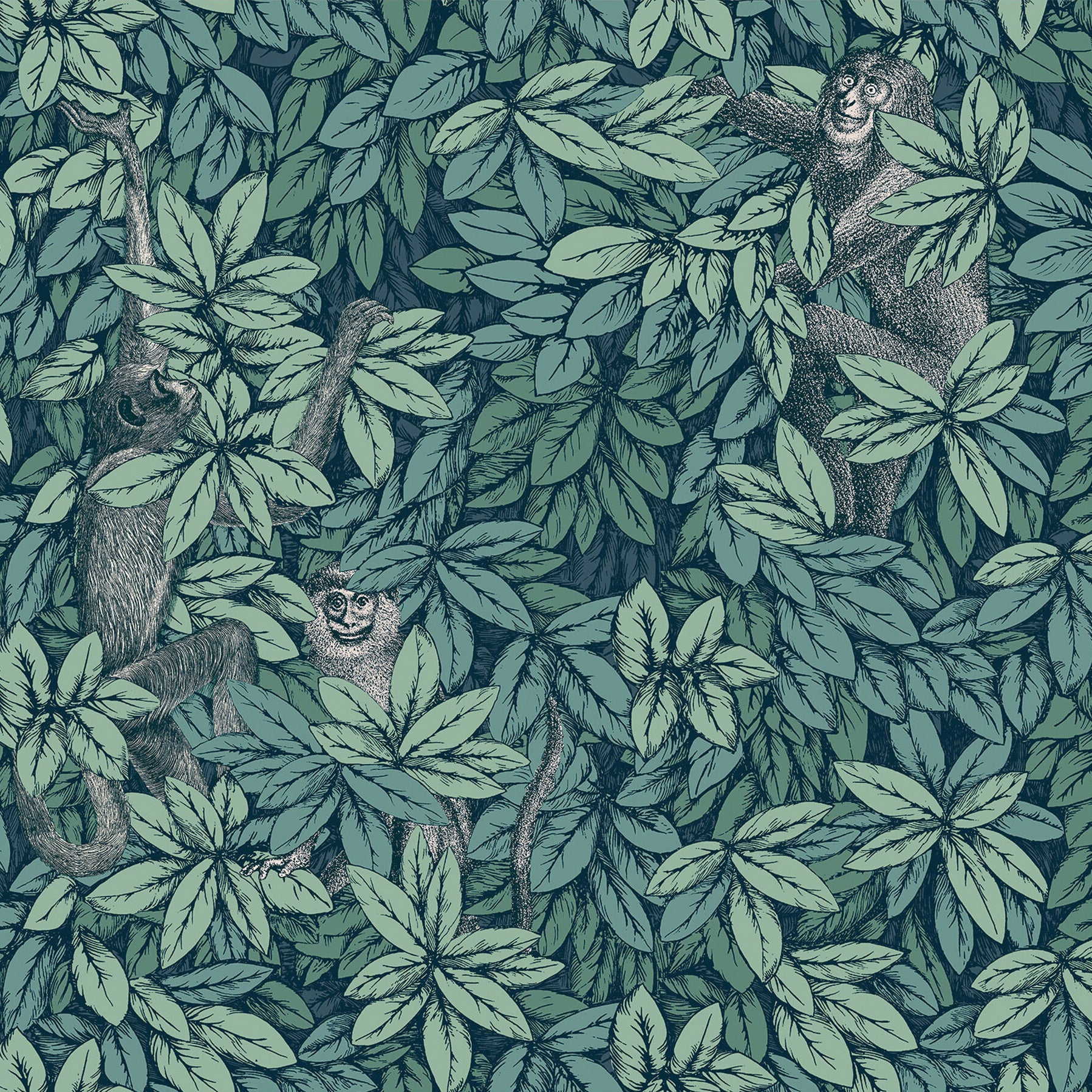 Cole & Son x Fornasetti 'Foglie e Scimmie' Wallpaper