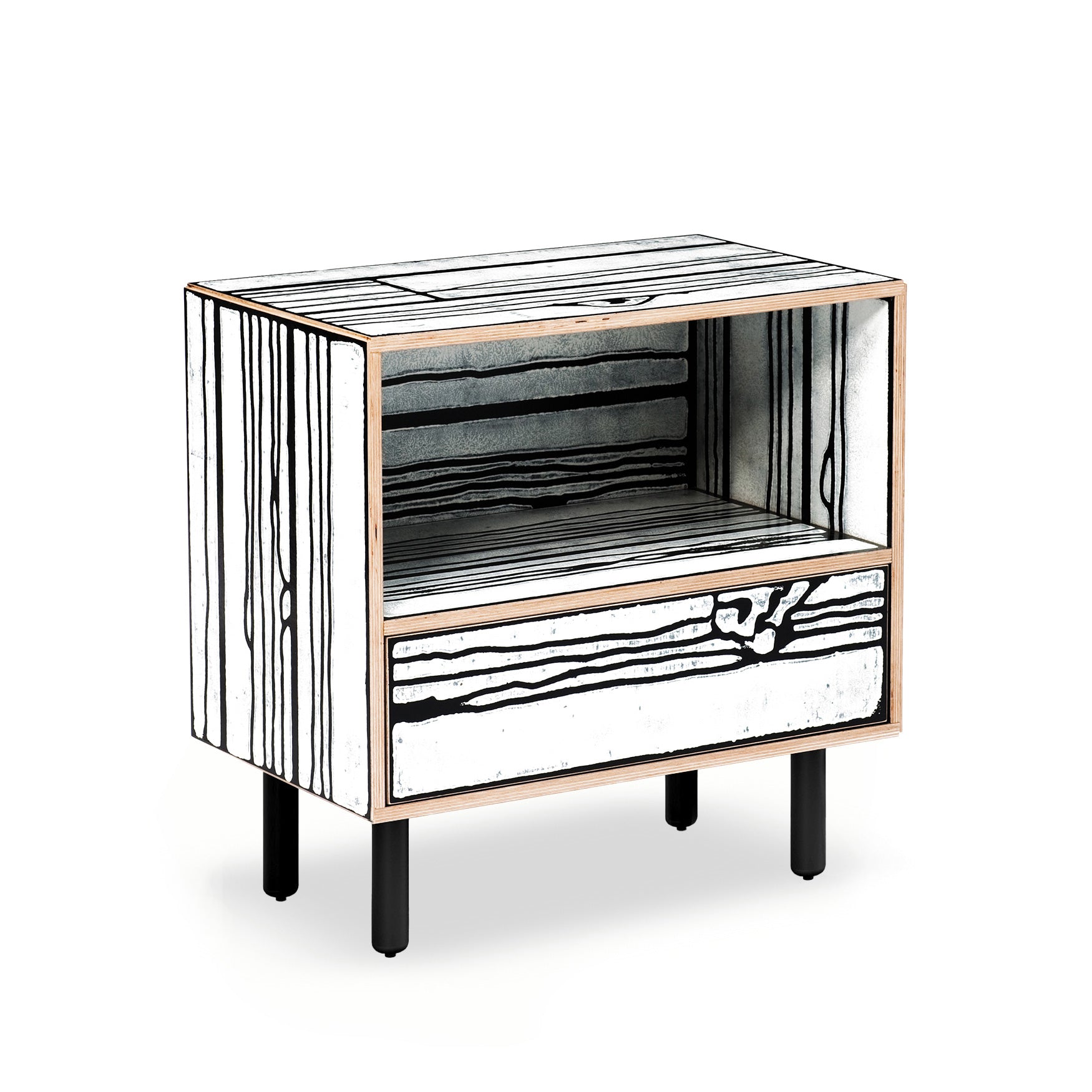 Wrongwoods Night Table With Drawers