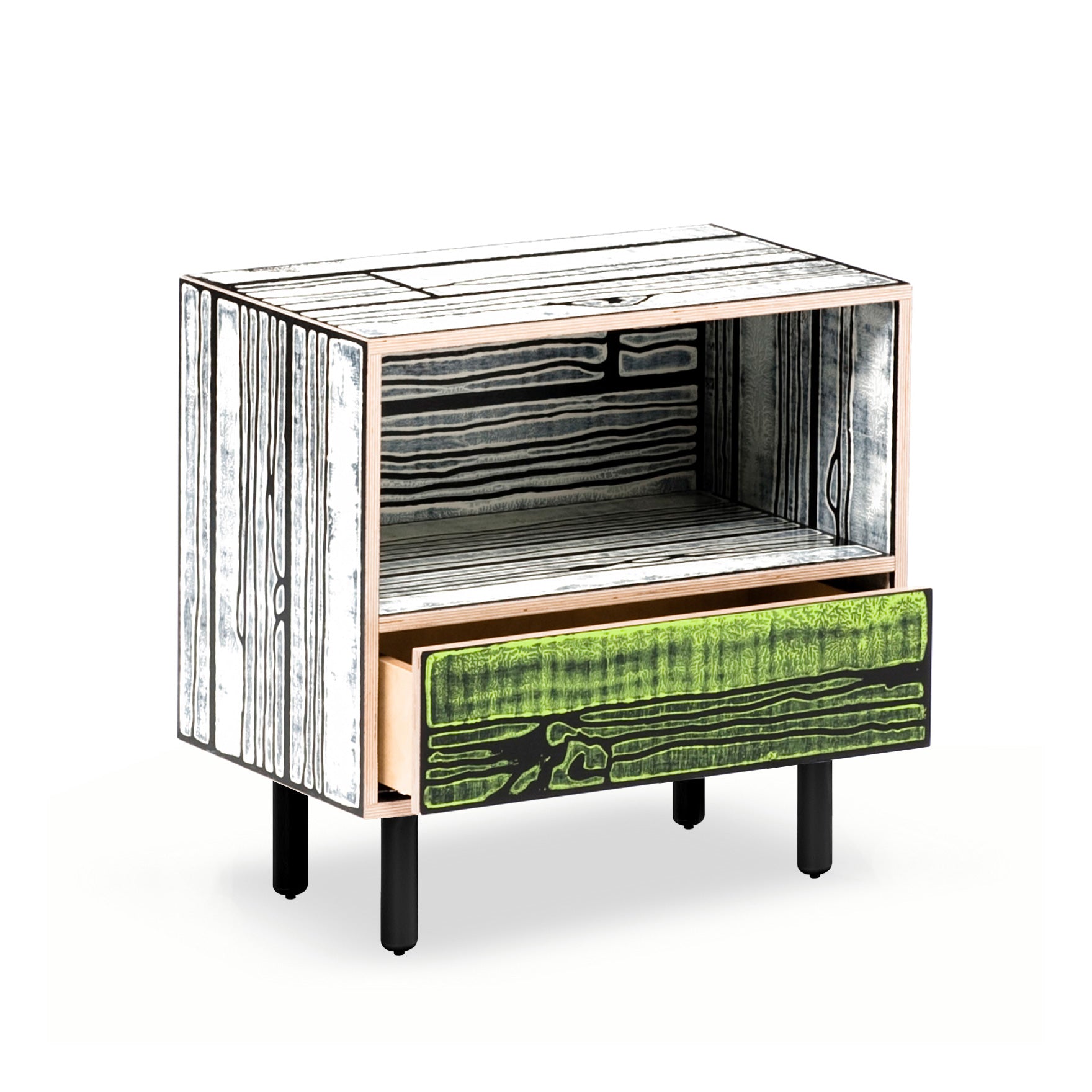 Wrongwoods Night Table With Drawers