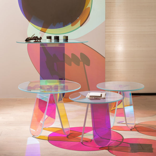 Shimmer Circular Table Desgined by Patricia Urquiola