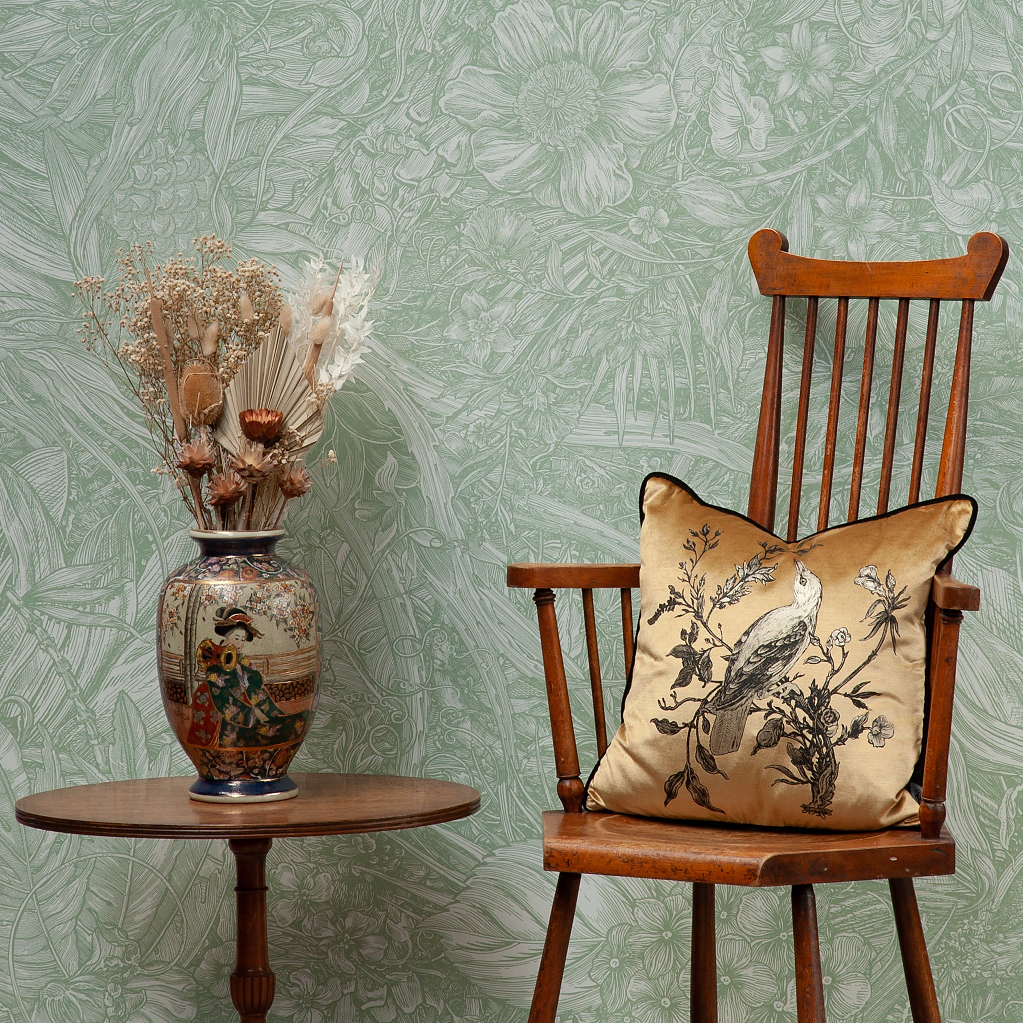 Timorous Beasties 'Jungle Tangle' Superwide Wallpaper Room Scene