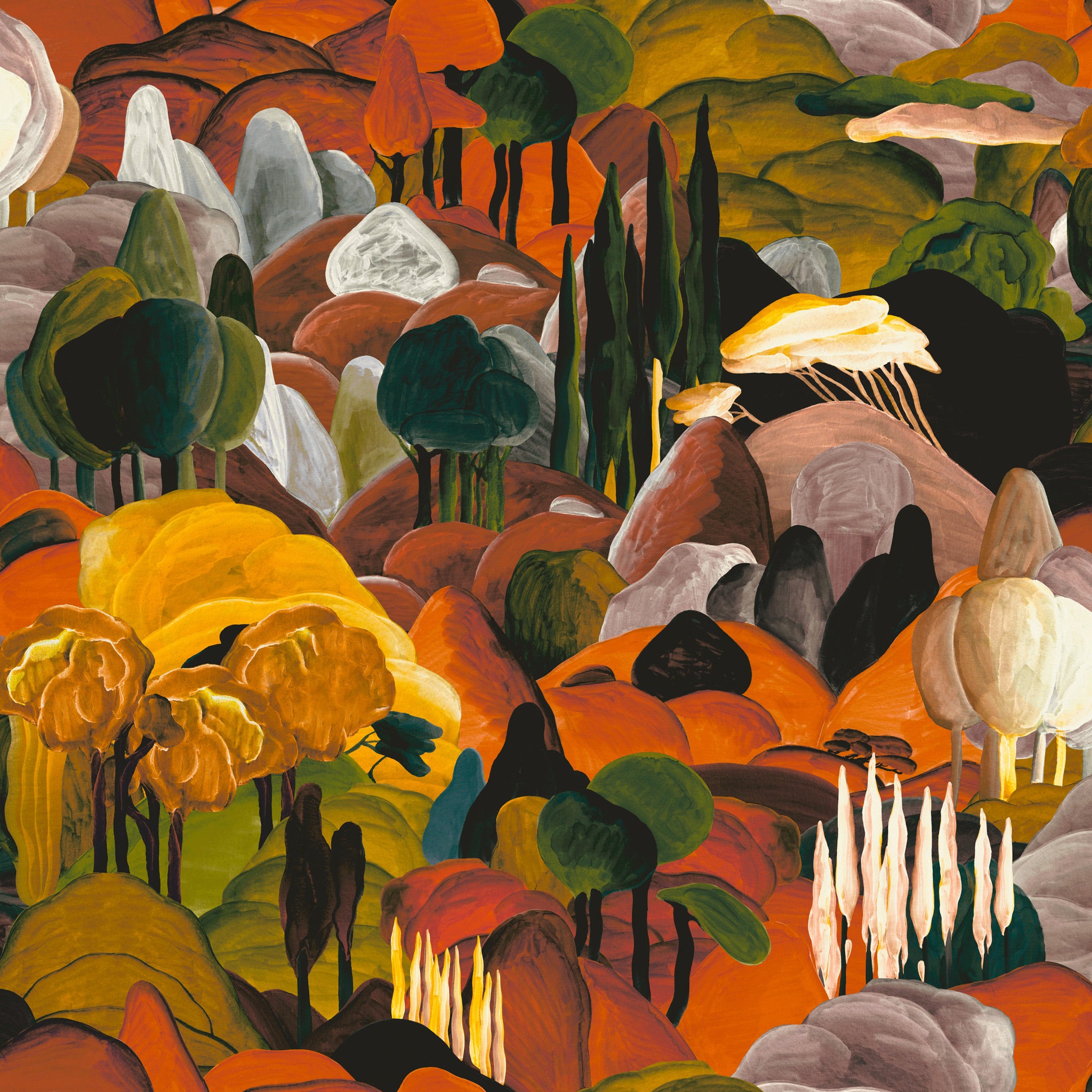 Arte 'All'ombra dei Cipressi' Wallpaper 97500 - Morning Glow