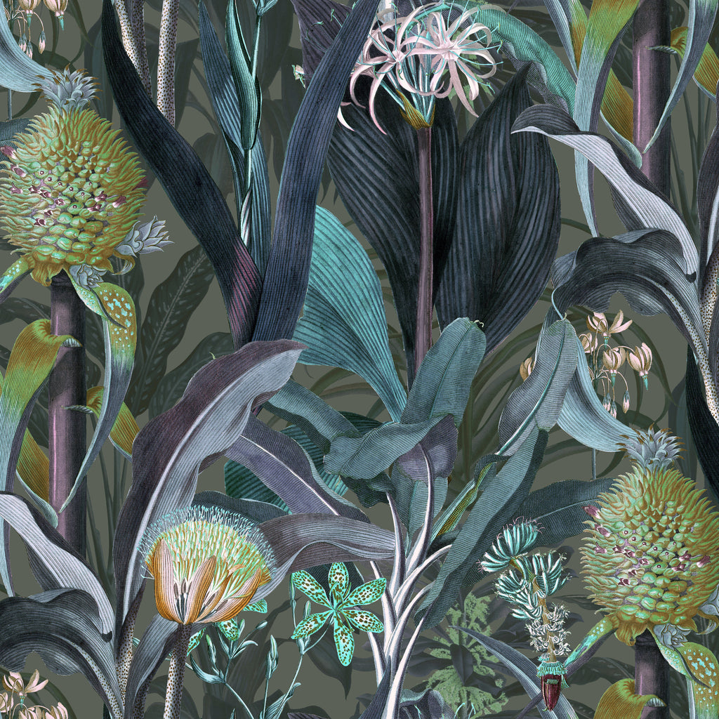 Arte 'Blooming Pineapple' Wallpaper 97600 - Peacock