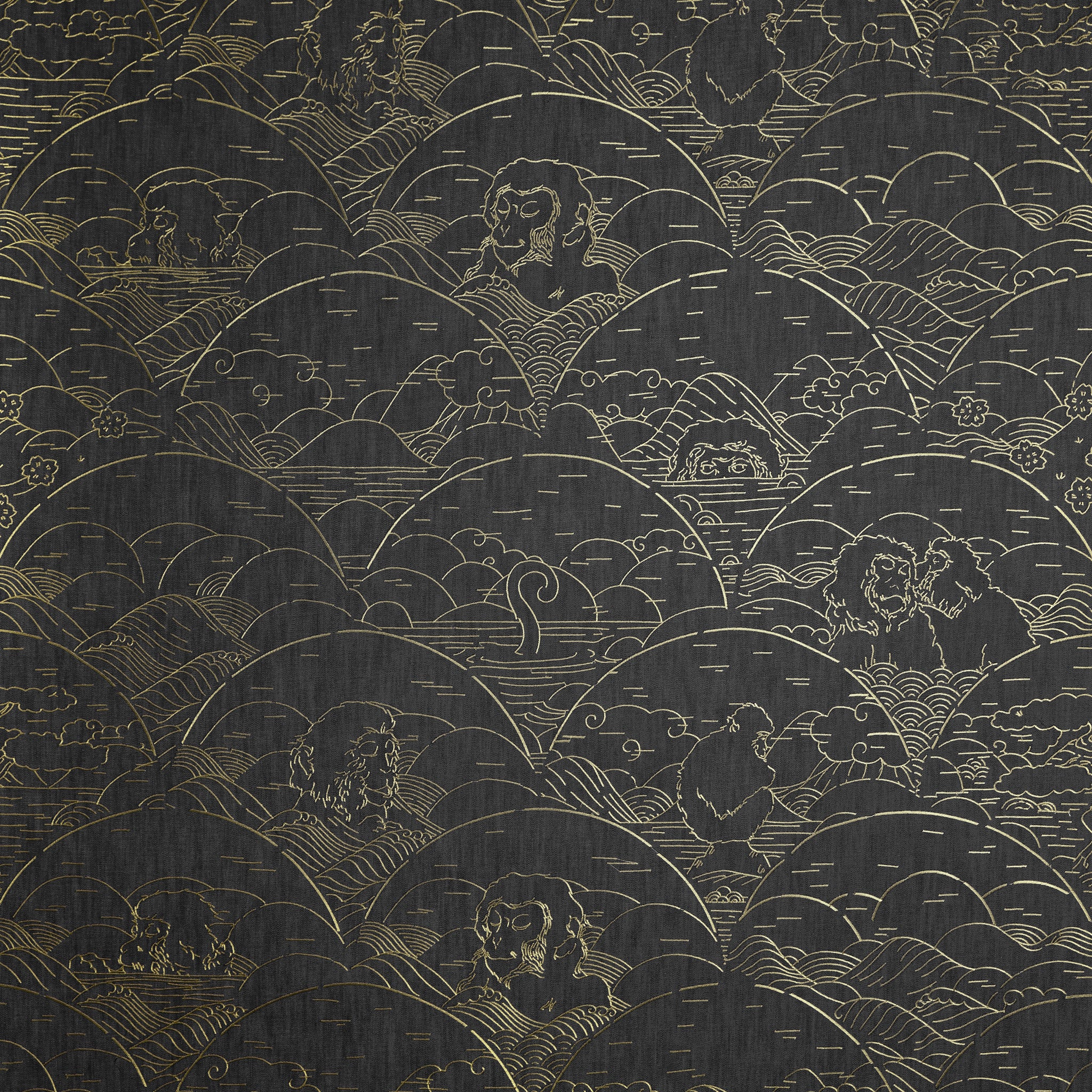 Arte x Moooi Wallcovering 'Indigo Macaque' Wallpaper MO3001