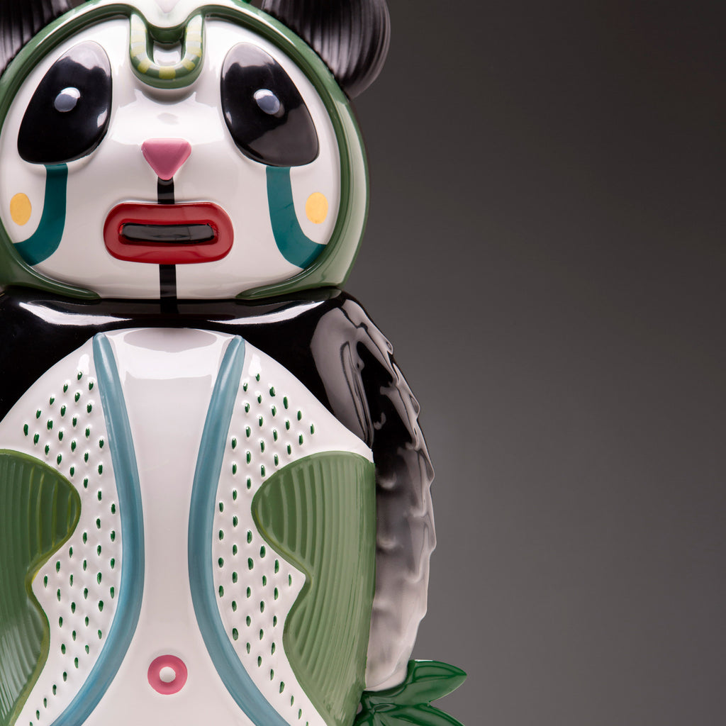 Bosa 'Bernardo' Panda Sculpture by Elena Salmistraro Front Detail