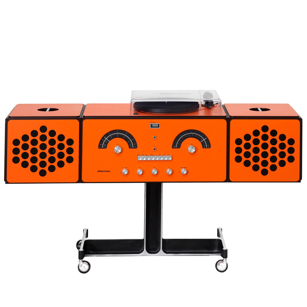 Brionvega 'Radiofonografo' RR226 Fo-St Orange Record Player Front