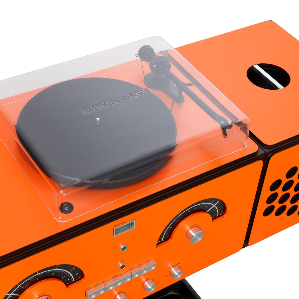Brionvega 'Radiofonografo' RR226 Fo-St Orange Record Player Turntable
