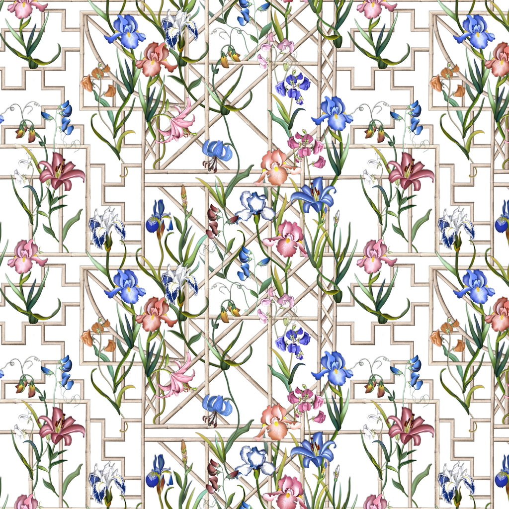 Christian Lacroix 'Fretwork Garden' Fabric Azur (FCL7070/01)