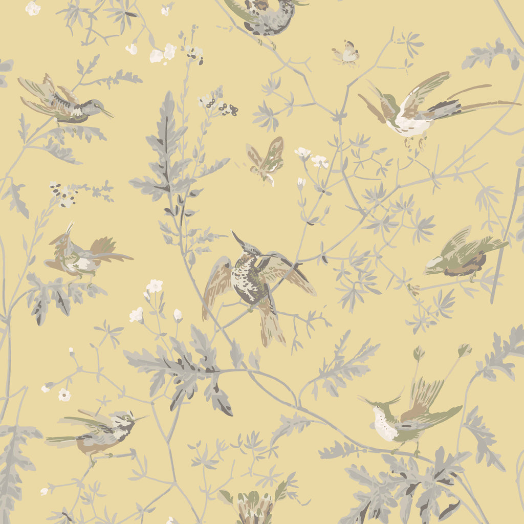 Cole & Son 'Hummingbirds' Silk Fabric F111/1001