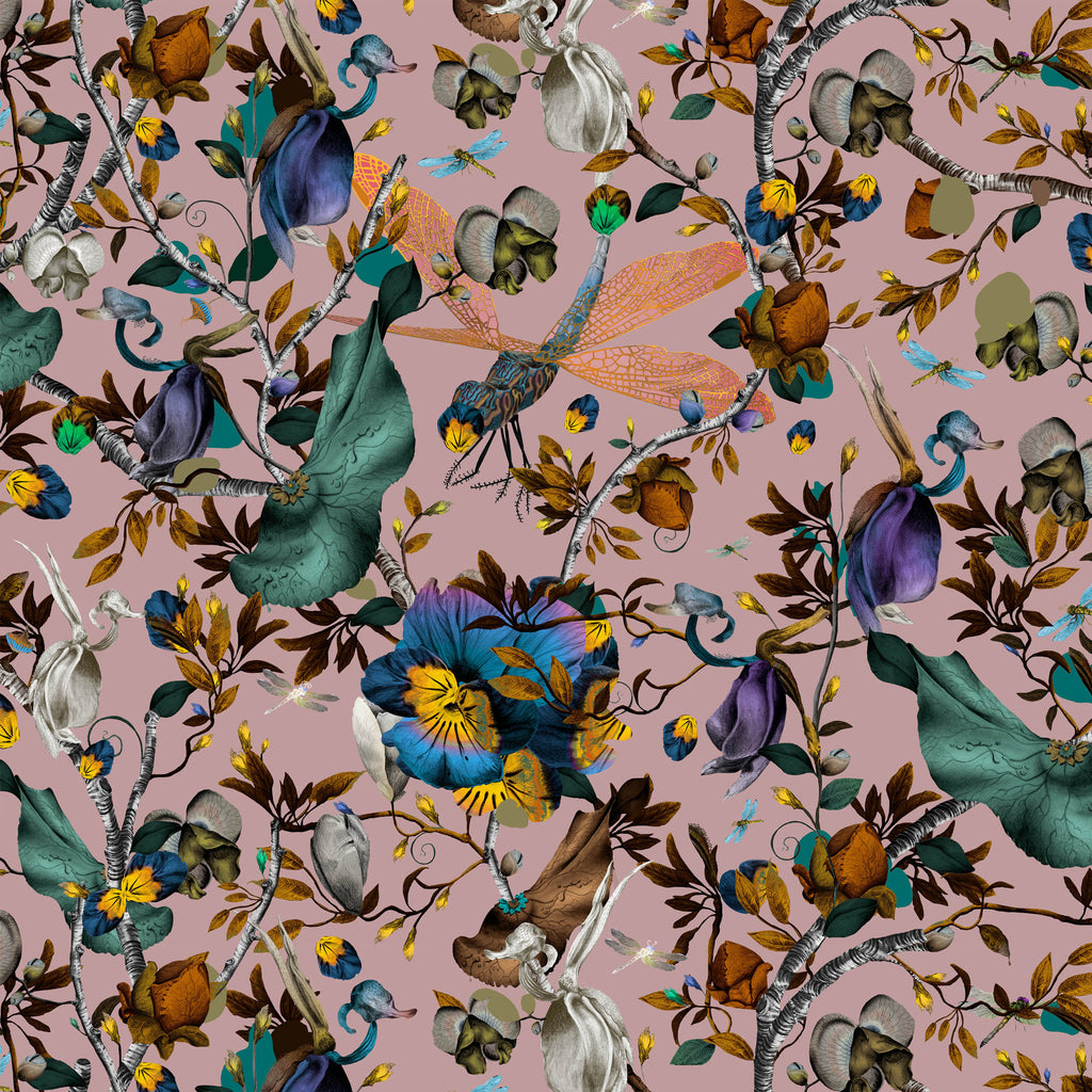 Kit Miles 'Biophillia' Wallpaper Pink & Jade