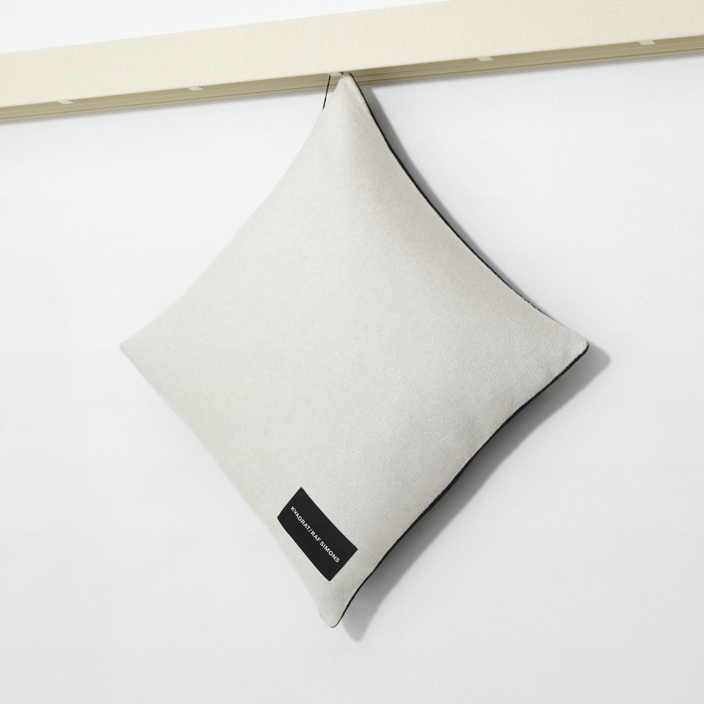 Kvadrat / Raf Simons 'Double Face' Cashmere Cushion - Off White/Black Shaker