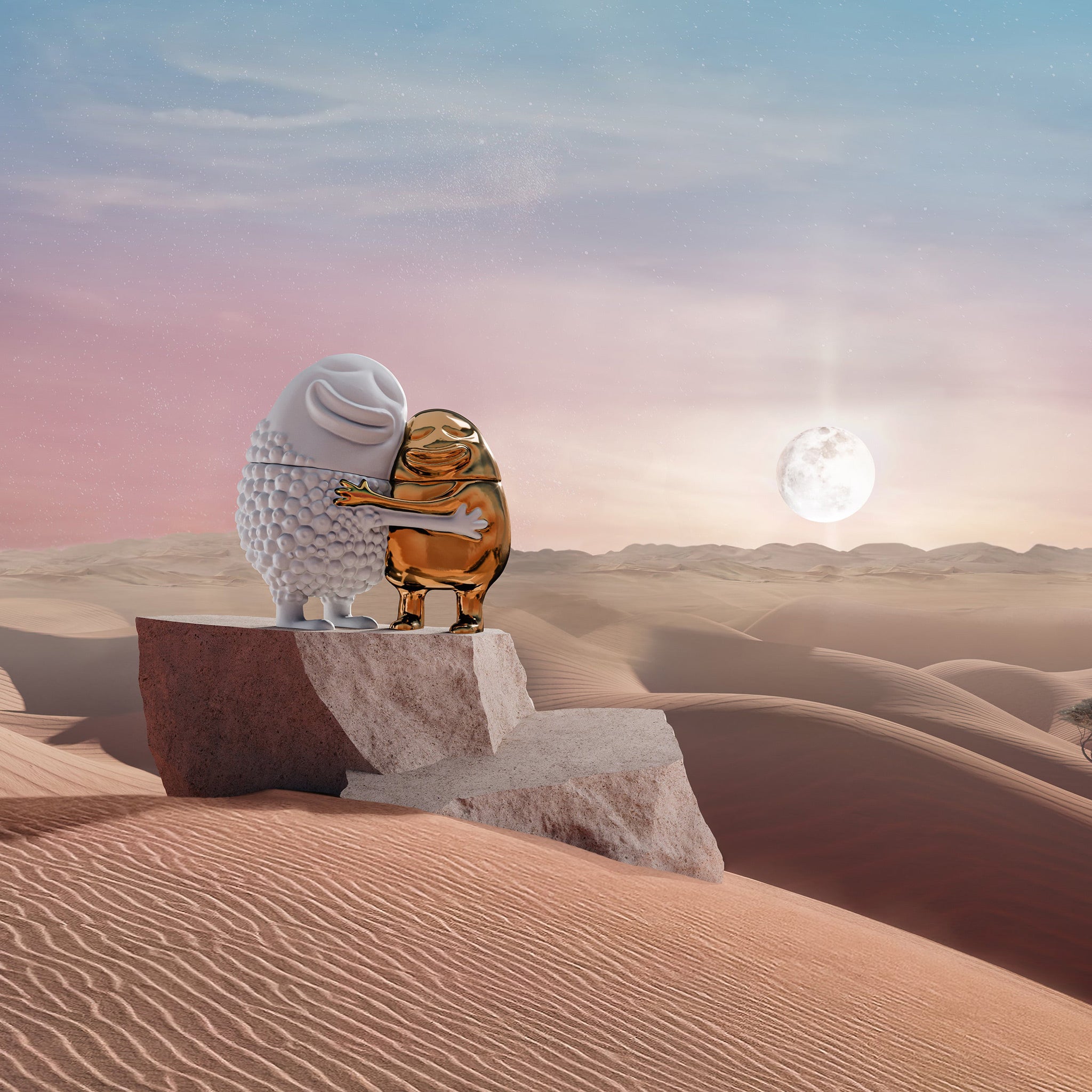 L'Objet x Haas Brothers 'Huggers' Box - White Desert Front