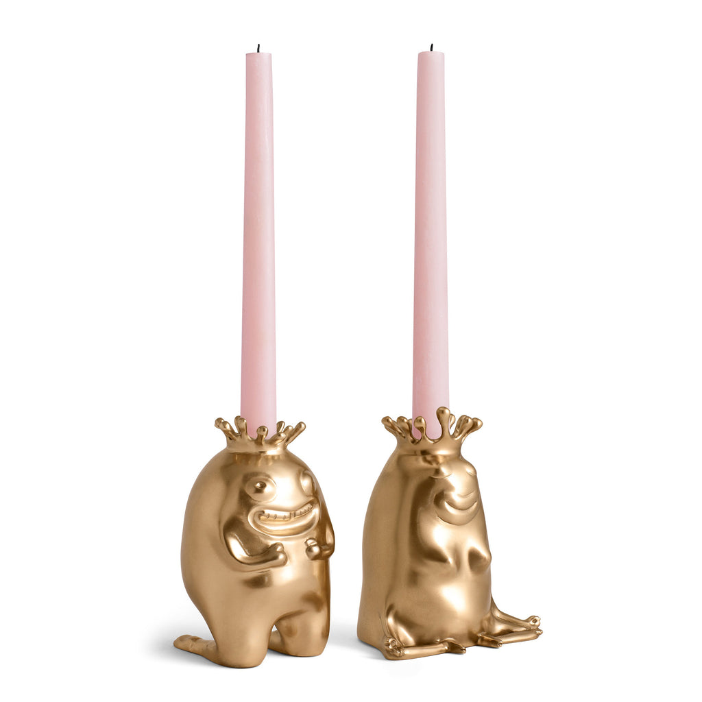 L'Objet x Haas Brothers 'King & Queen' Candlesticks (Set of 2) Side