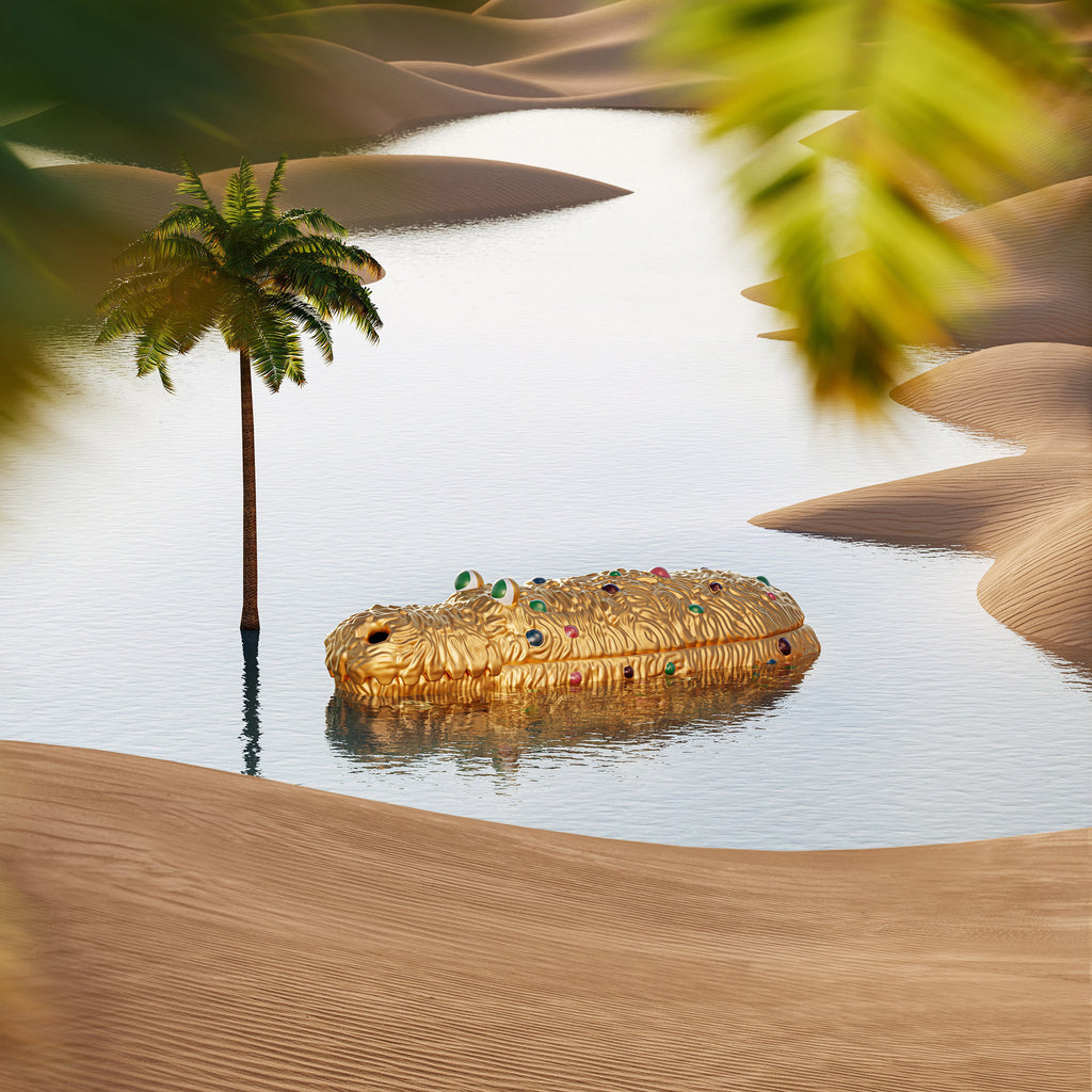 L'Objet x Haas Brothers 'Pedro the Croc' Box - Limited Edition of 100 Desert Scene