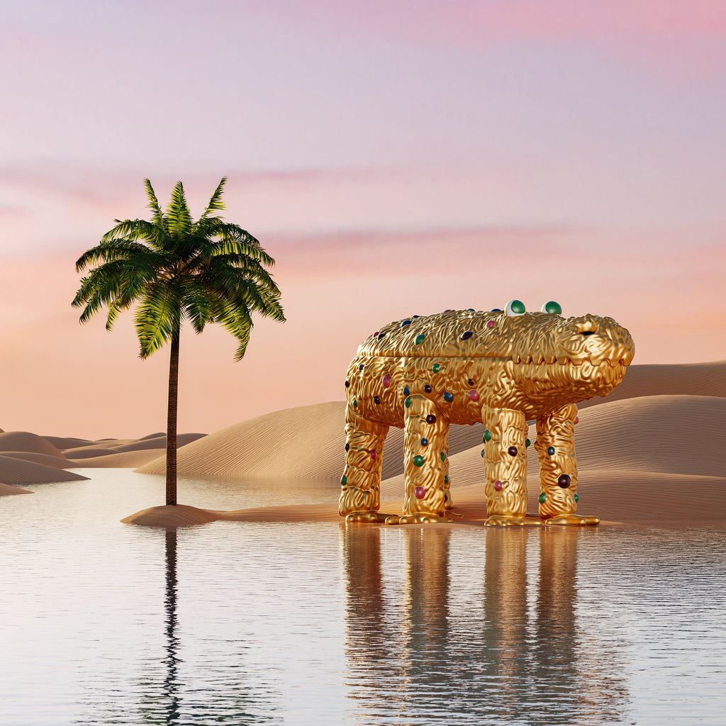 L'Objet x Haas Brothers 'Pedro the Croc' Box - Limited Edition of 100 Desert