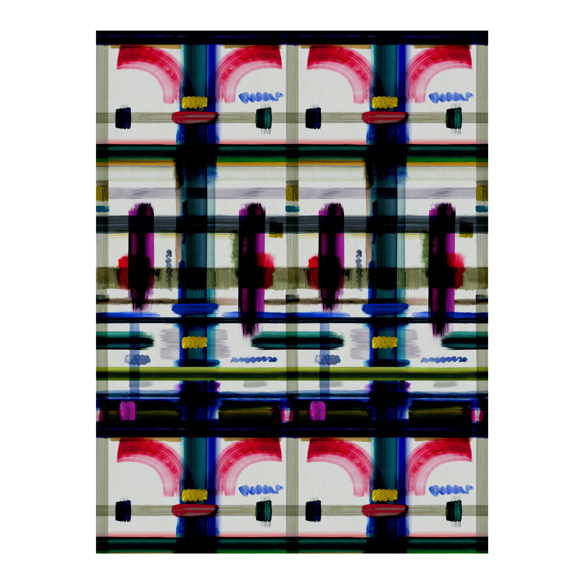 Moooi Carpets 'Corinthian Check' Rectangular Rug by Kit Miles - Jewel 300 x 400cm