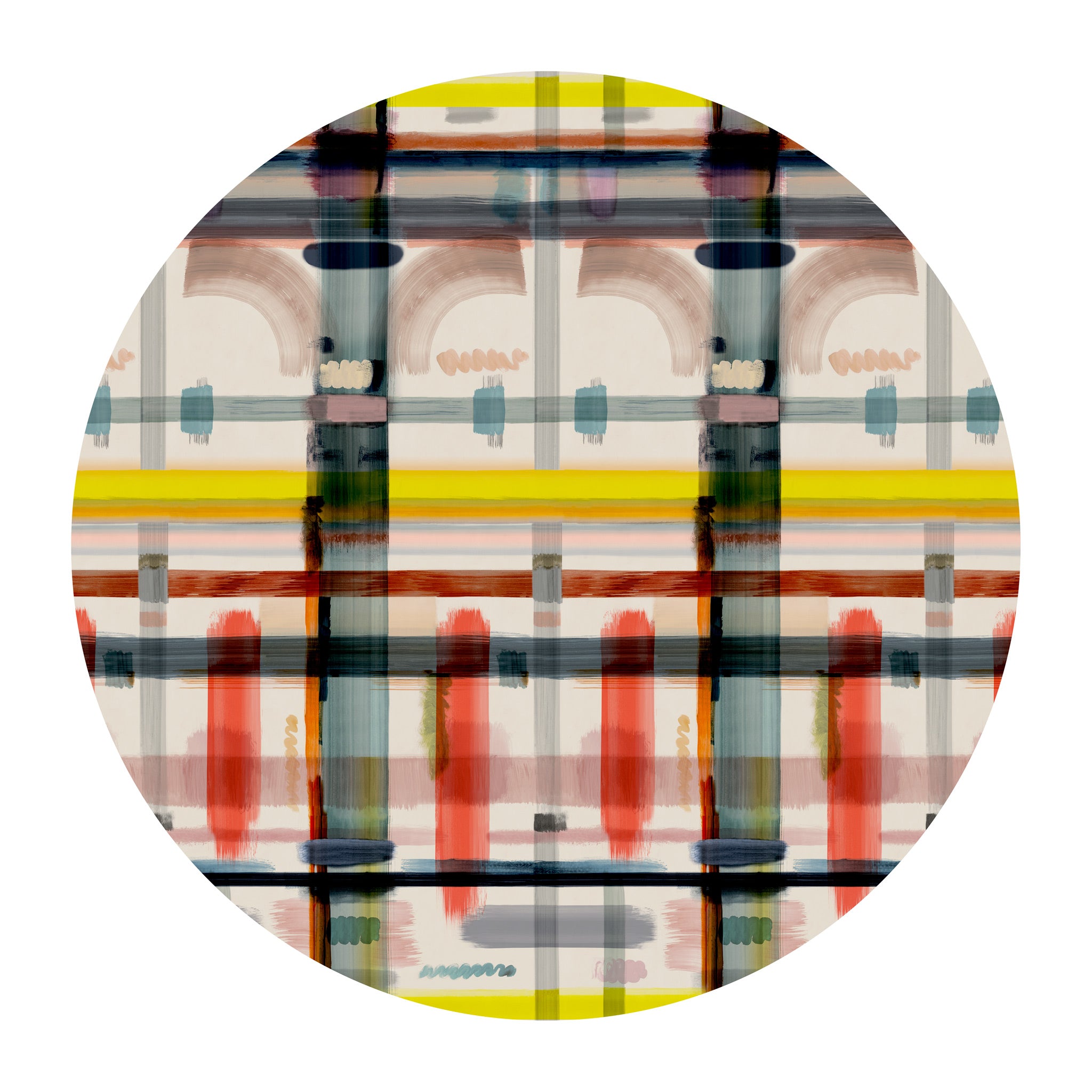 Moooi Carpets 'Corinthian Check' Round Rug by Kit Miles - Spring 350cm