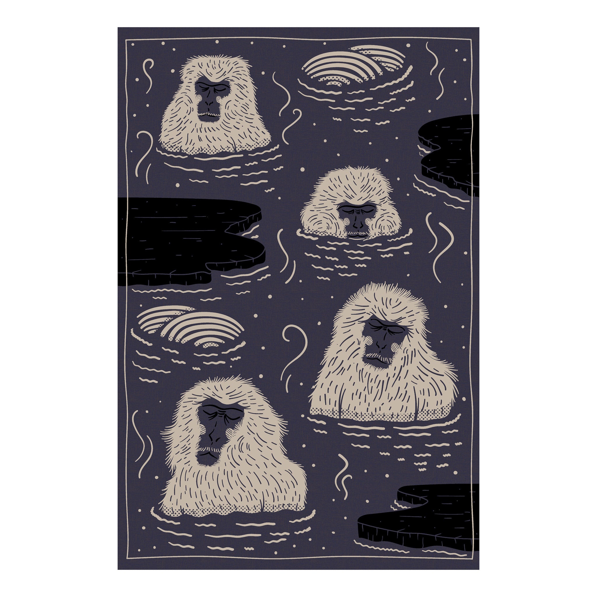 Moooi Carpets Extinct Animals Indigo Macaque Rug - Blue