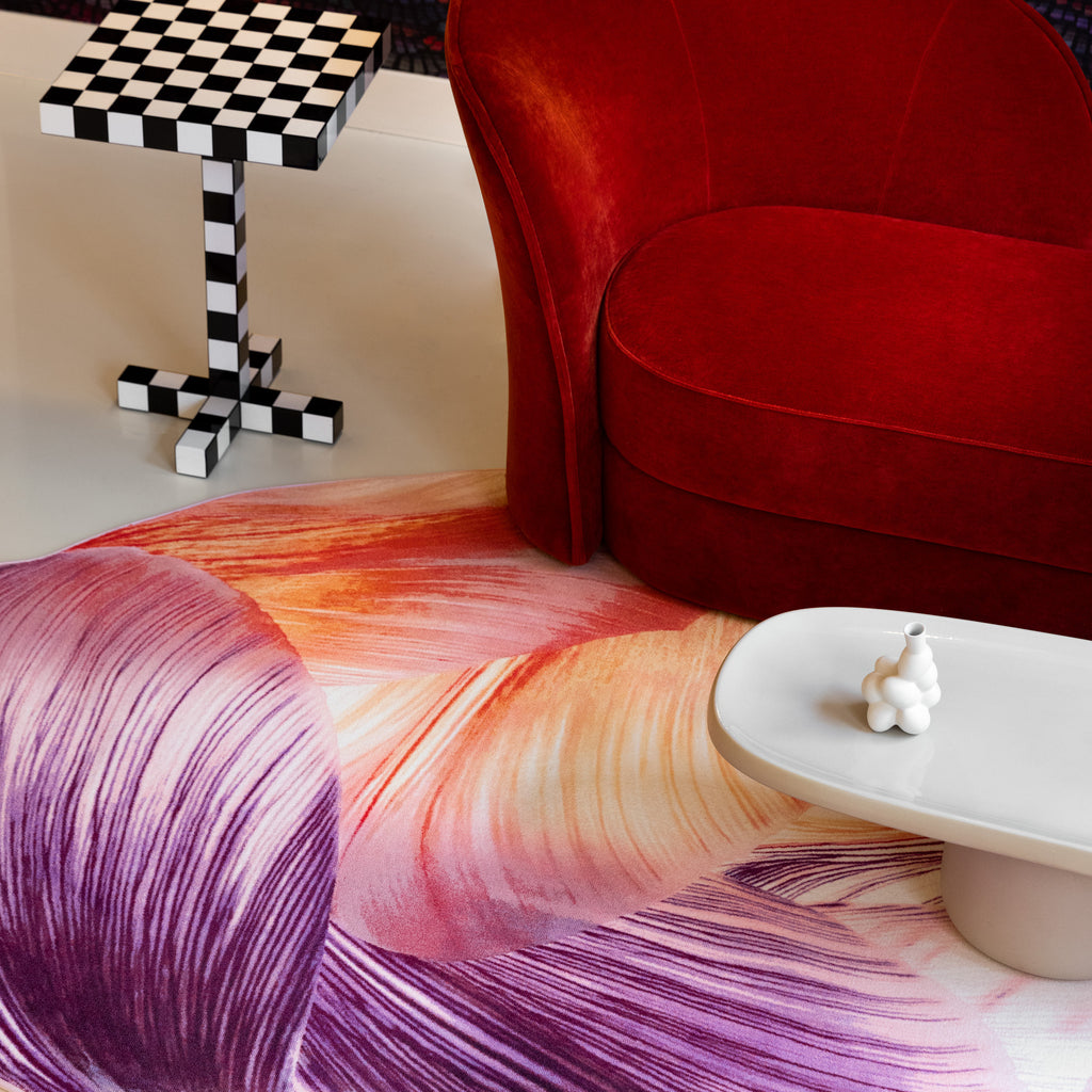 Moooi Carpets 'Red Cocoon' Rug by Hilde Koenders Room Scene Detail