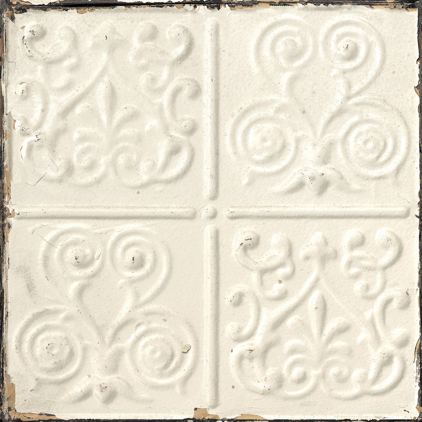 NLXL Brooklyn Tins Wallpaper by Merci - TIN-02 Roomset Panel