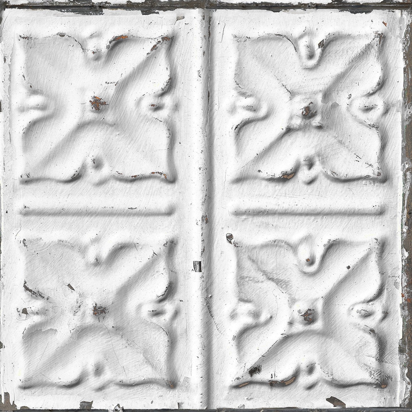 NLXL Brooklyn Tins Wallpaper by Merci - TIN-04 Roomset Panel