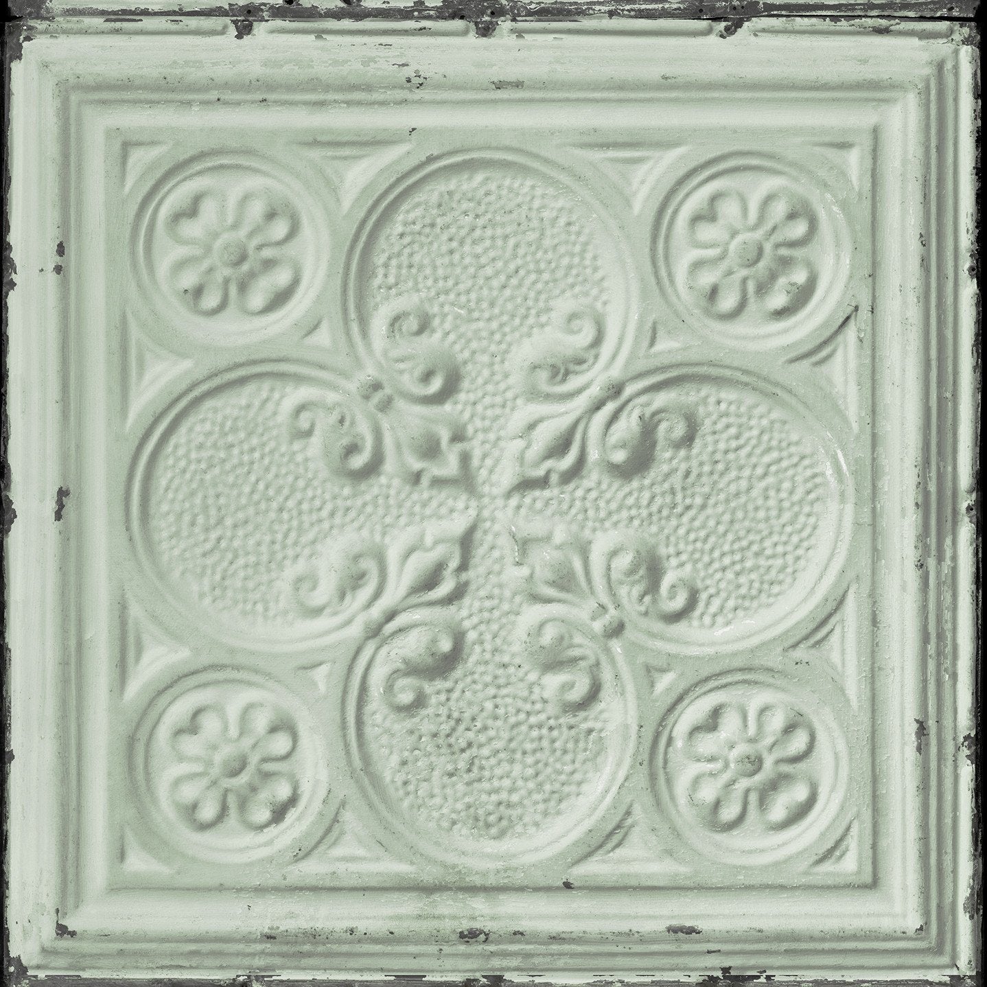 NLXL Brooklyn Tins Wallpaper by Merci - TIN-05 Roomset Panel