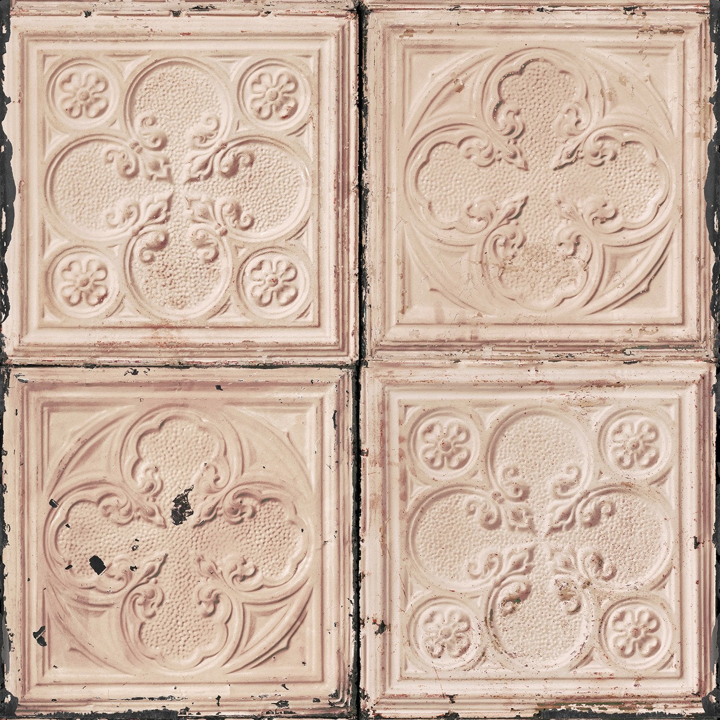 NLXL Brooklyn Tins Wallpaper by Merci - TIN-06 Roomset Panel