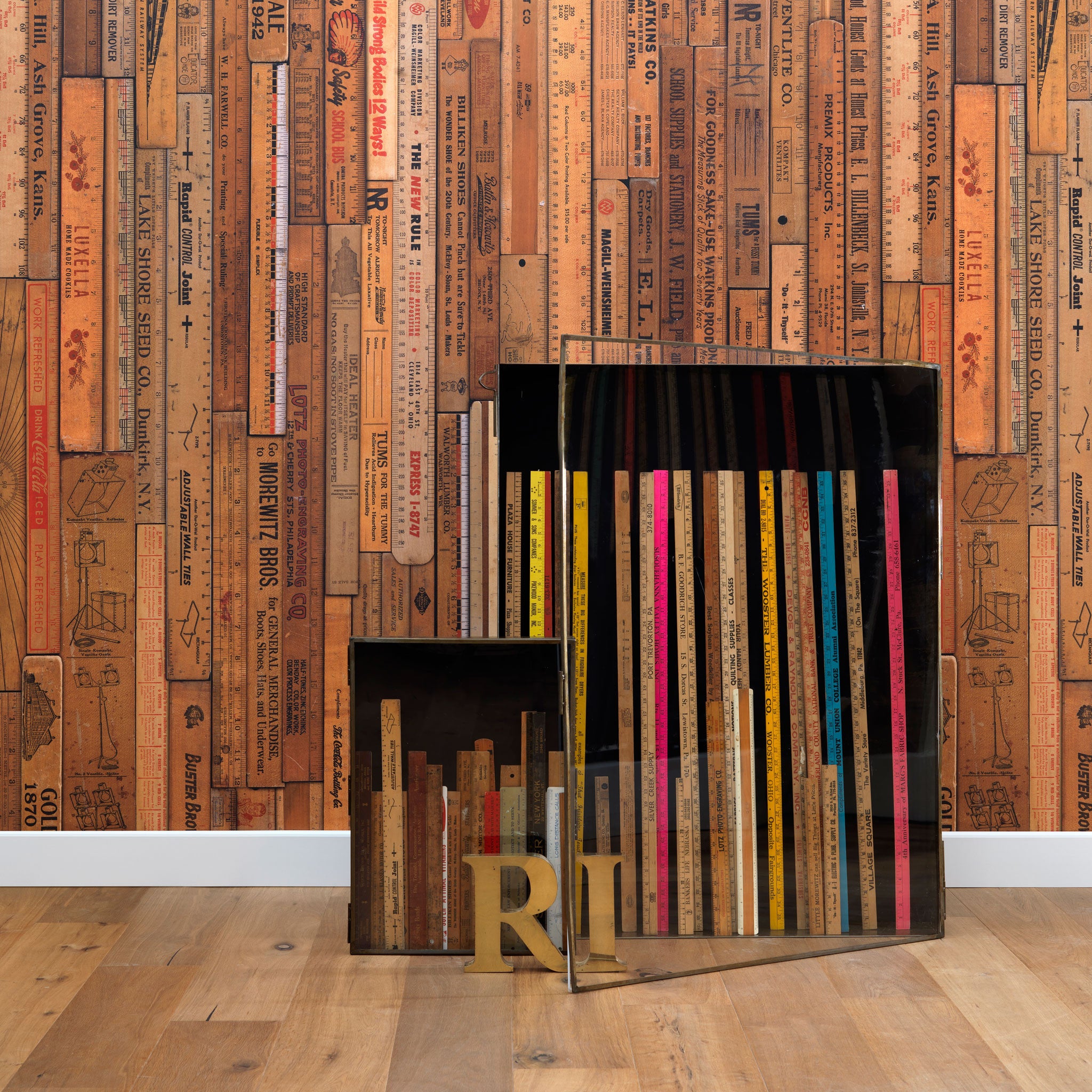 Printed Rulers Wallpaper Small