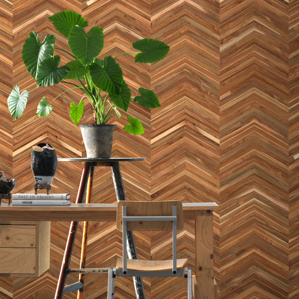 NLXL Timber Strips Wallpaper by Piet Hein Eek - TIM-06 Close Up