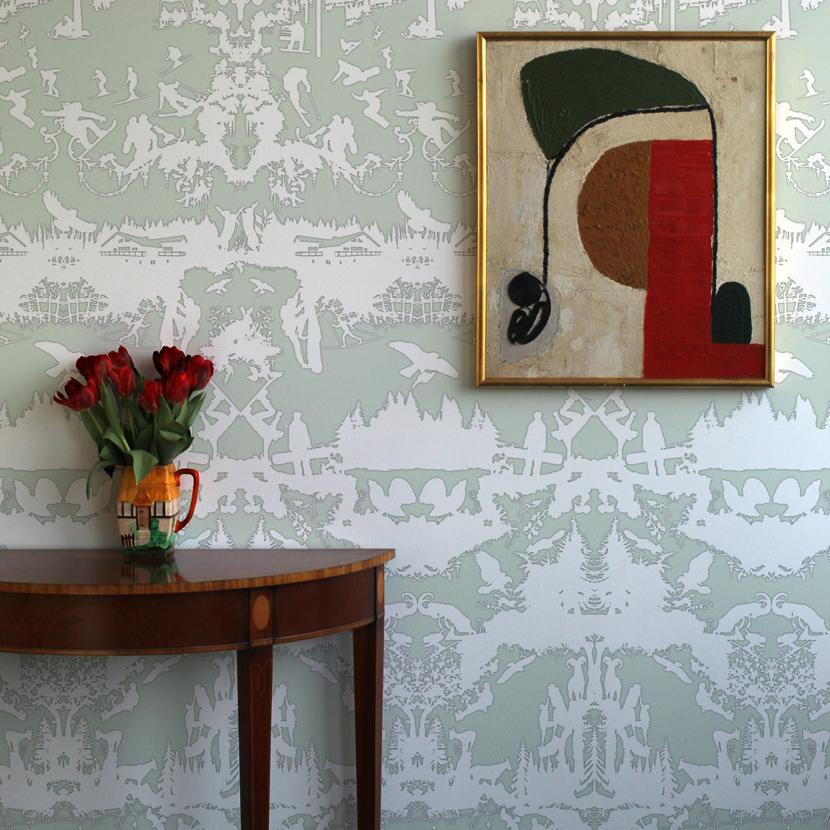 Timorous Beasties 'Alpine Toile' Wallpaper Scene