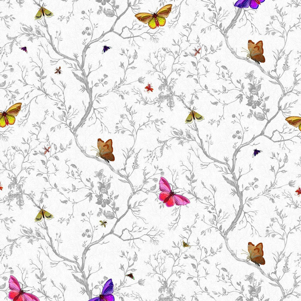 Timorous Beasties 'Butterflies' Wallpaper Frost