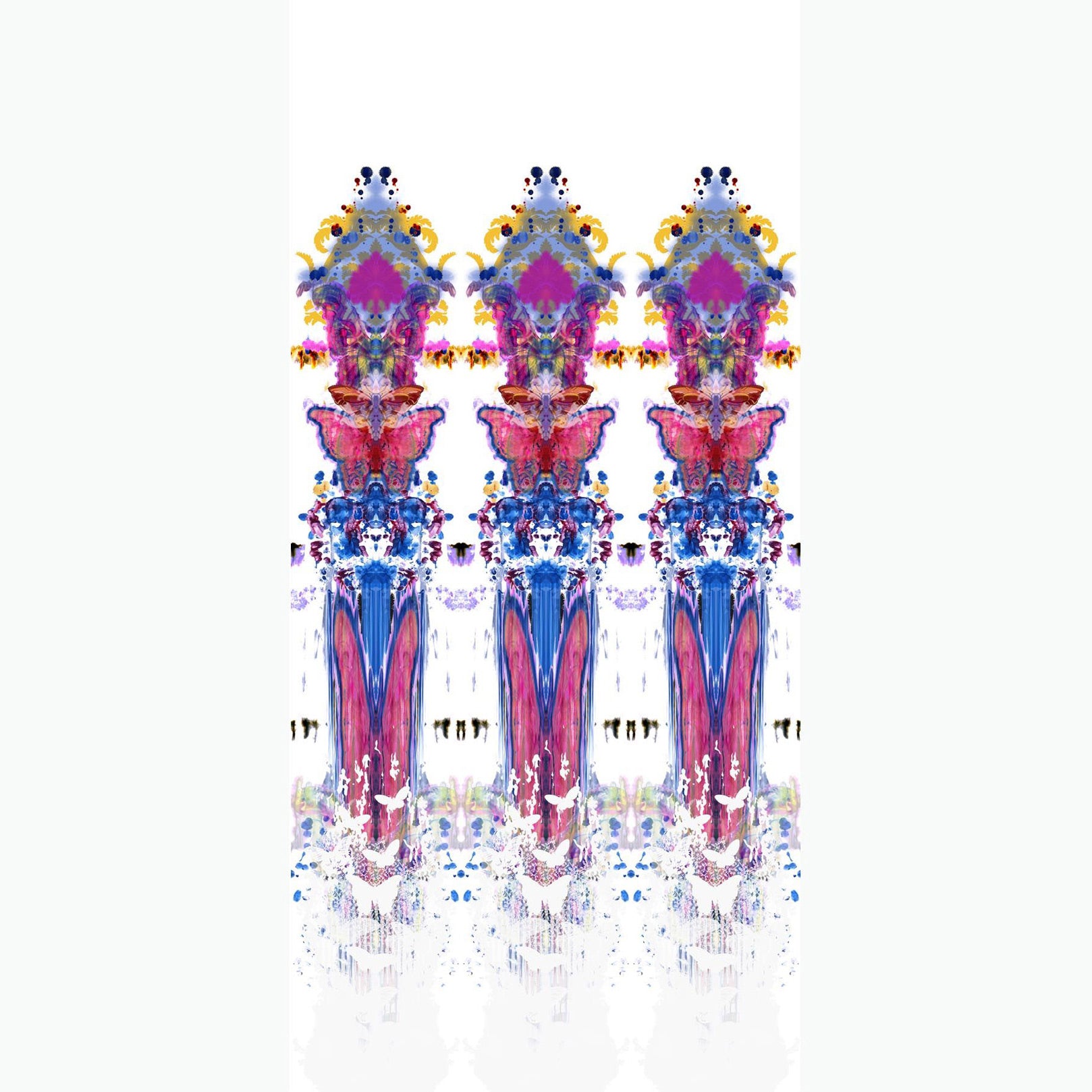 Timorous Beasties 'Butterfly Totem Damask' Wallpaper Panel