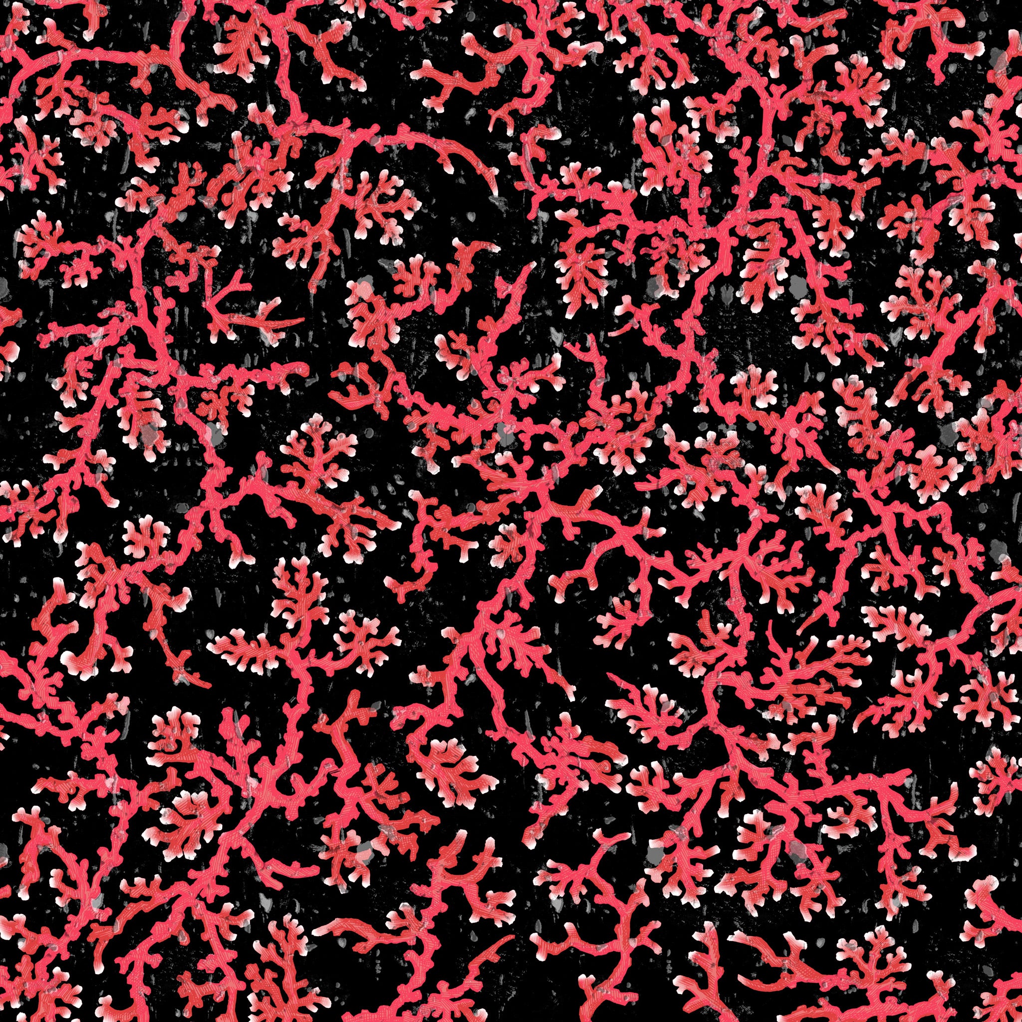 Timorous Beasties 'Coral Cork' Wallpaper Black