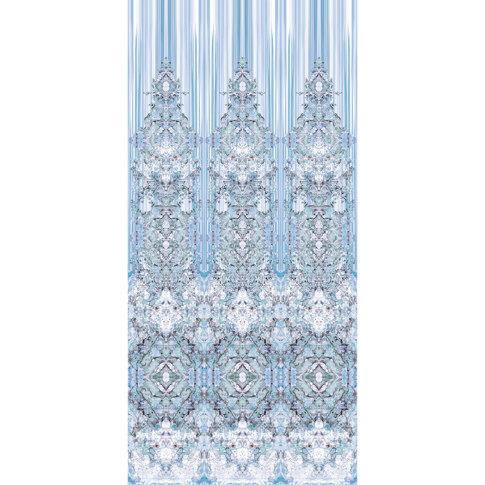 Timorous Beasties 'Marble Damask' Wallpaper Panel Blues