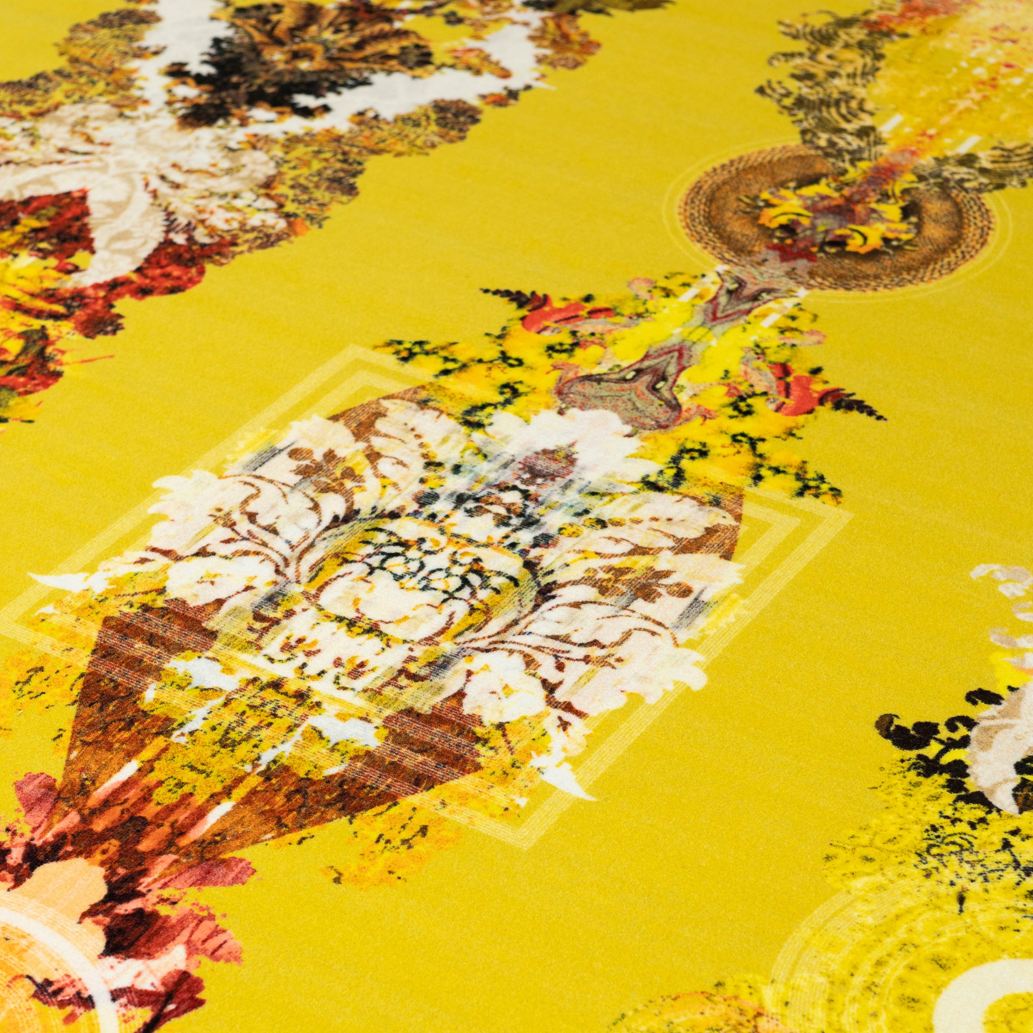Timorous Beasties 'Totem' Yellow Art Rug Detail 1