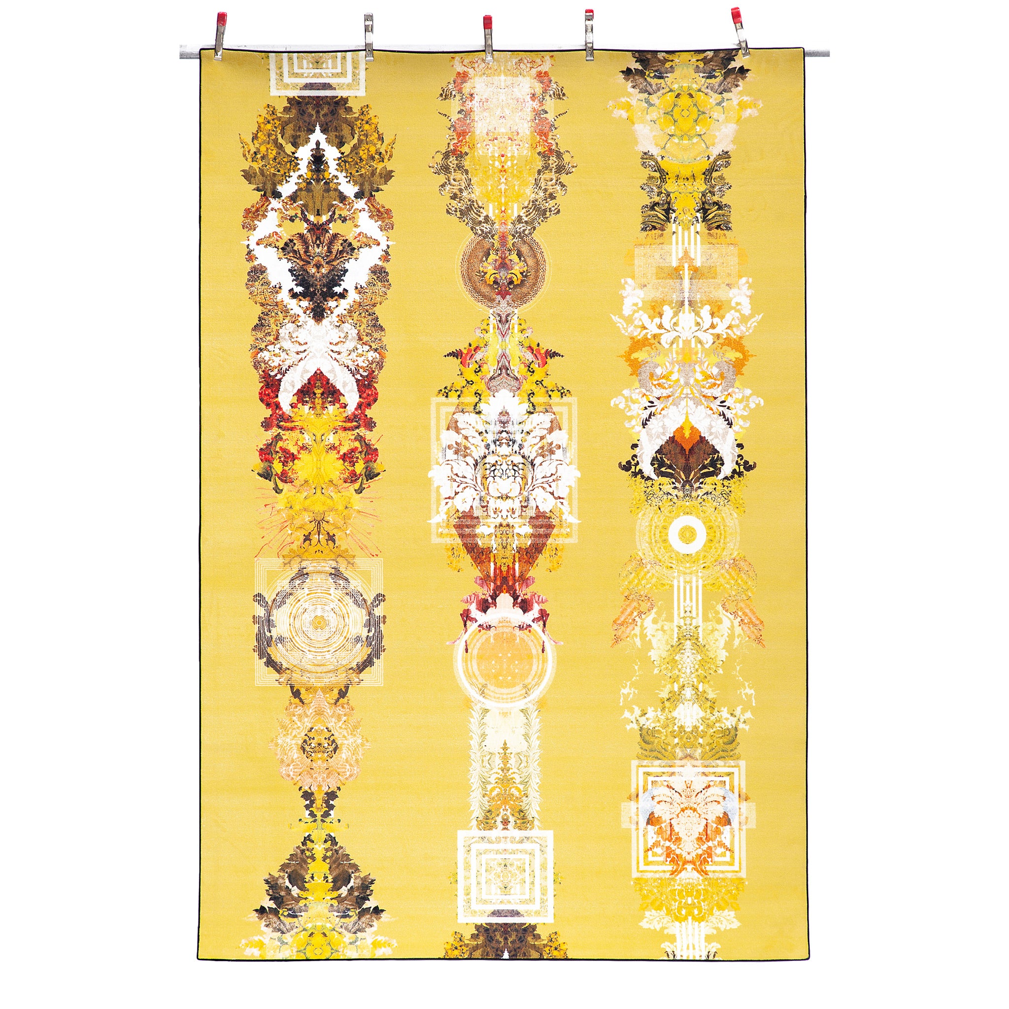 Timorous Beasties 'Totem' Yellow Art Rug