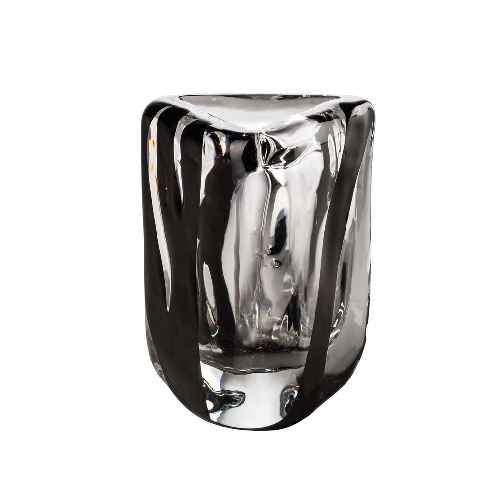 Venini 'Black Belt Triangolo' Vase by Peter Marino - Extra Small Crystal
