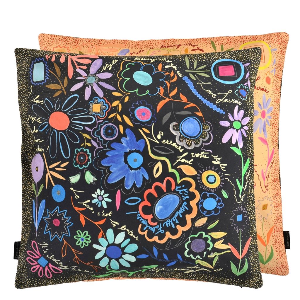 Dites Le Avec Des Fleurs Azur Cushion