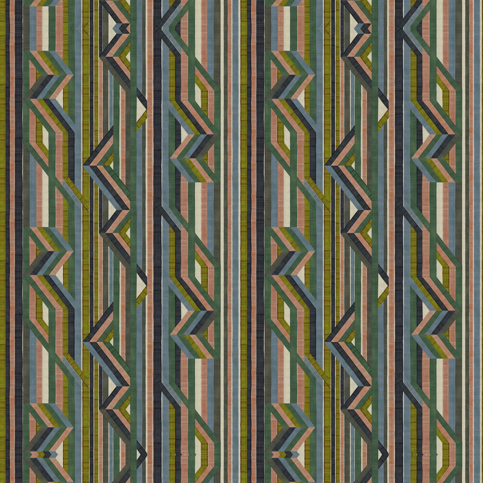 Christian Lacroix 'Reflets Sur Le Rhone' Grasscloth Wallpaper Vert Riziere (PCL7059/01)