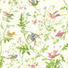 Hummingbirds Silk Fabric