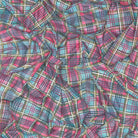 Draped Tartan Wallpaper by Vivienne Westwood - Cyan & Magenta
