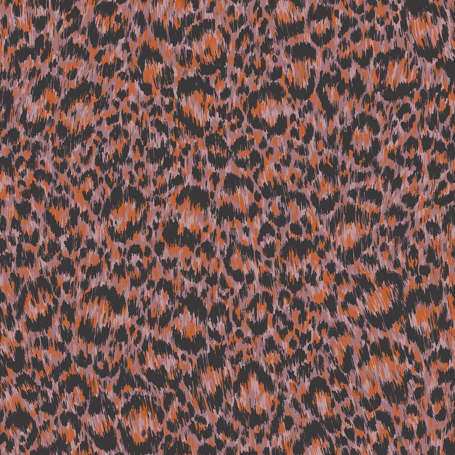 Hand-Painted Leopard Wallpaper by Vivienne Westwood - Rose & Tangerine