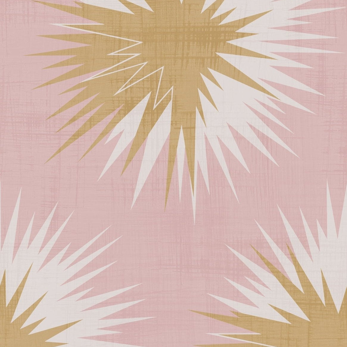 Soft Thistle Wallpaper by Vivienne Westwood - Rose Quartz & Gold