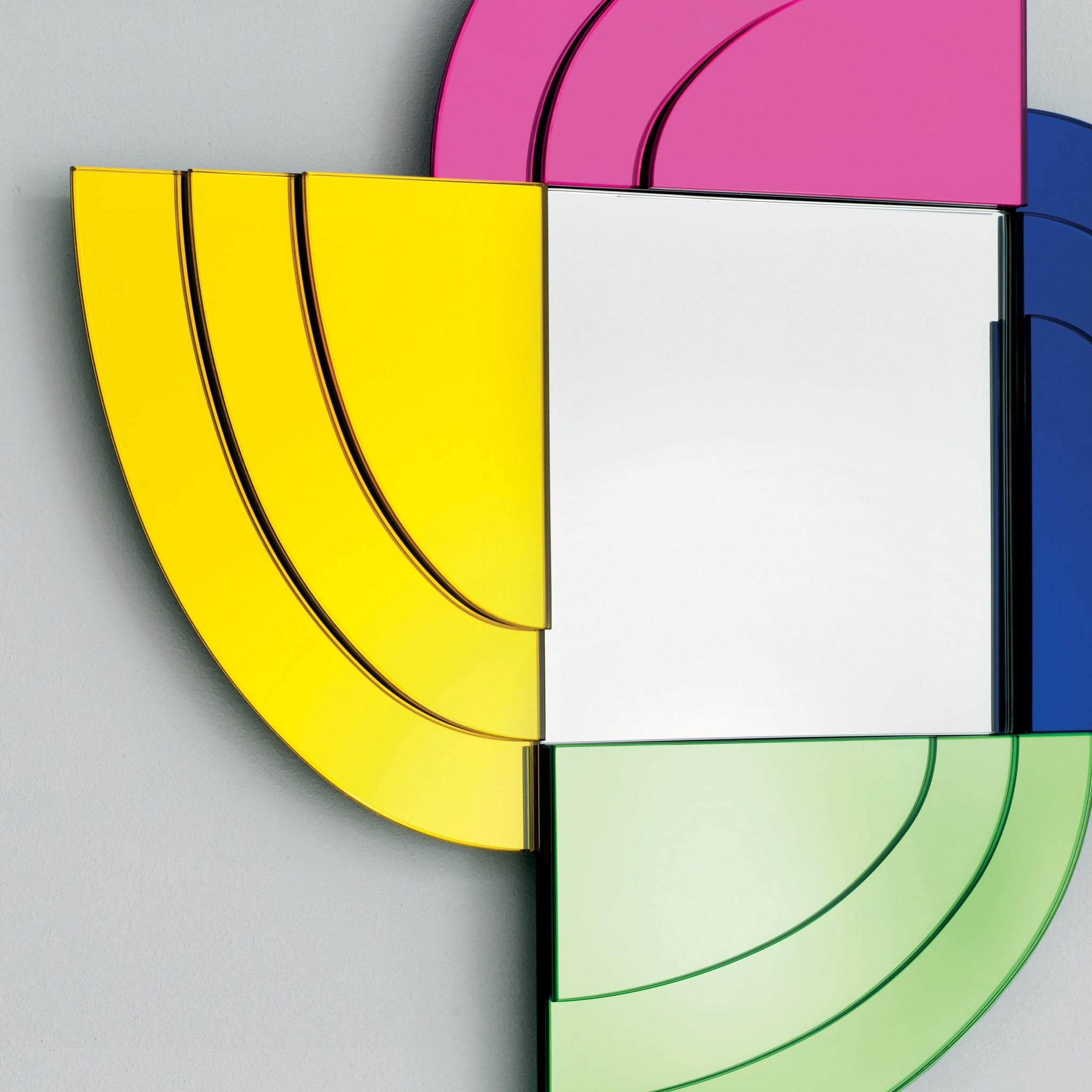 Glas Italia 'Gli Specchi di Dioniso 5' Mirror by Ettore Sottsass Detail