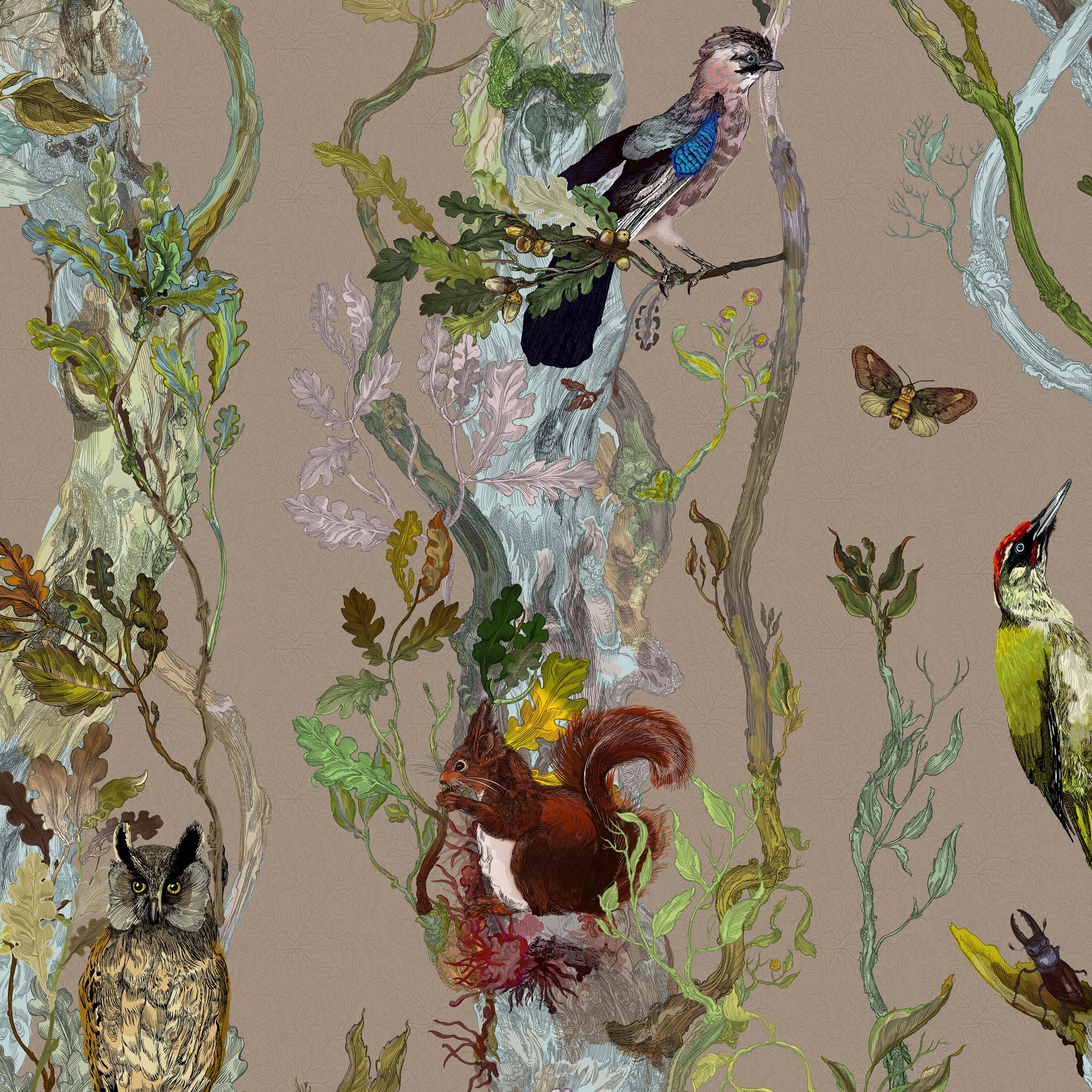 Timorous Beasties 'Indie Wood' Wallpaper – Jane Richards Interiors